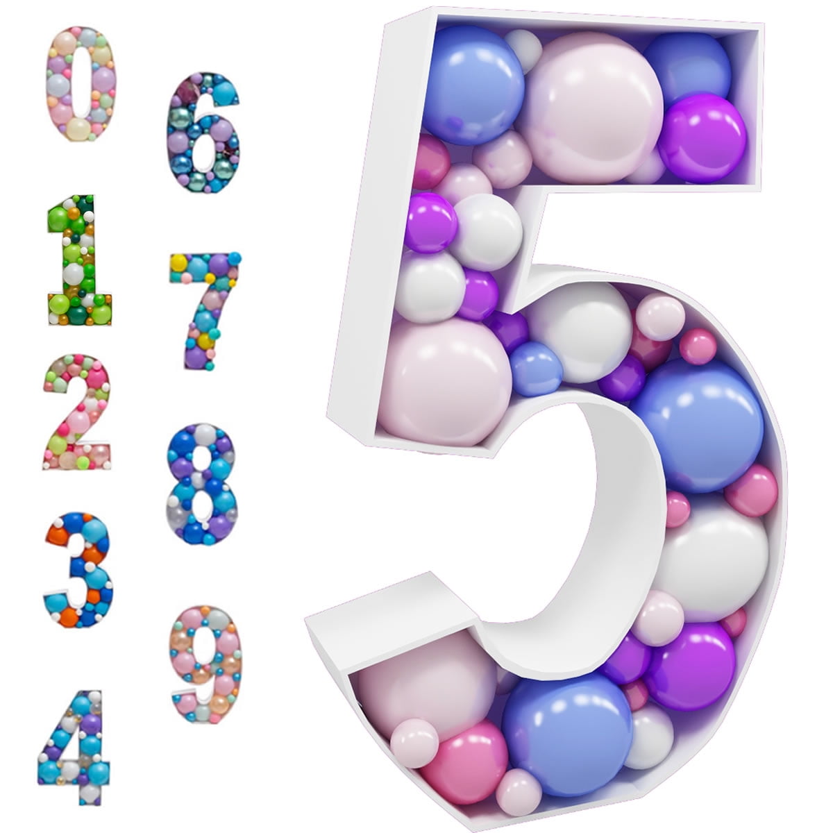 Foam Numbers Block Style, One Digit Numbers 1.5 Inch Thick for Birthday,  Anniversary, Centerpieces 