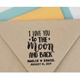 thumbnail image 4 of Printtoo Personalized Violet Self Inking I Love You To The Moon And Back Favor Stamp Custom Wedding Favor Rubber Stamper-60 x 40 mm, 4 of 6