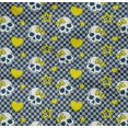 thumbnail image 4 of oneOone Cotton Poplin Twill Yellow Fabric Skull Craft Projects Decor Fabric Printed By The Yard 56 Inch Wide, 4 of 4