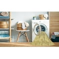 thumbnail image 2 of Ahgly Company Machine Washable Indoor Round Abstract Mustard Yellow Area Rugs, 8' Round, 2 of 7