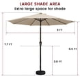 thumbnail image 3 of SERWALL HDPE Outdoor Patio Bar Set with 9ft Umbrella, 4 Pieces Outdoor Bar Height Table Set with Patio Umbrella, White, 3 of 7