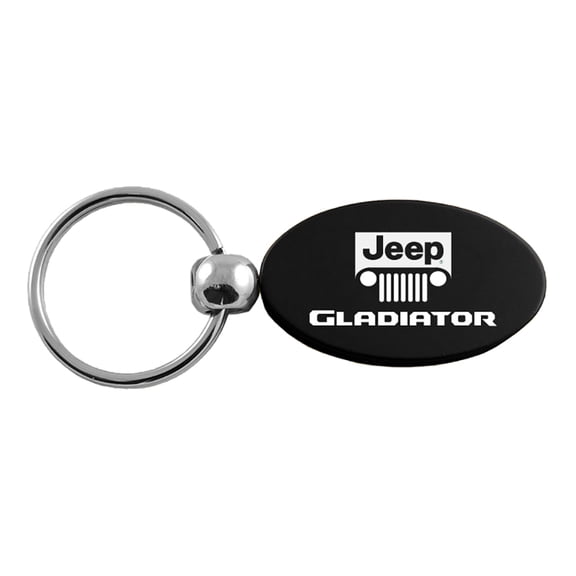 Jeep Gladiator Keychain & Keyring - Black Oval