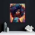 thumbnail image 4 of JRXY African American Woman Wall Art Black Art Poster Graffiti Canvas Painting Picture for Living Room 16x20in 12x16 in, 4 of 4