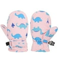 thumbnail image 5 of Kids Snow Mittens Waterproof Winter Ski Gloves Windproof Warm Thicken Snow Gloves for Girls Boys Pink 4 Y-10 Y, 5 of 5