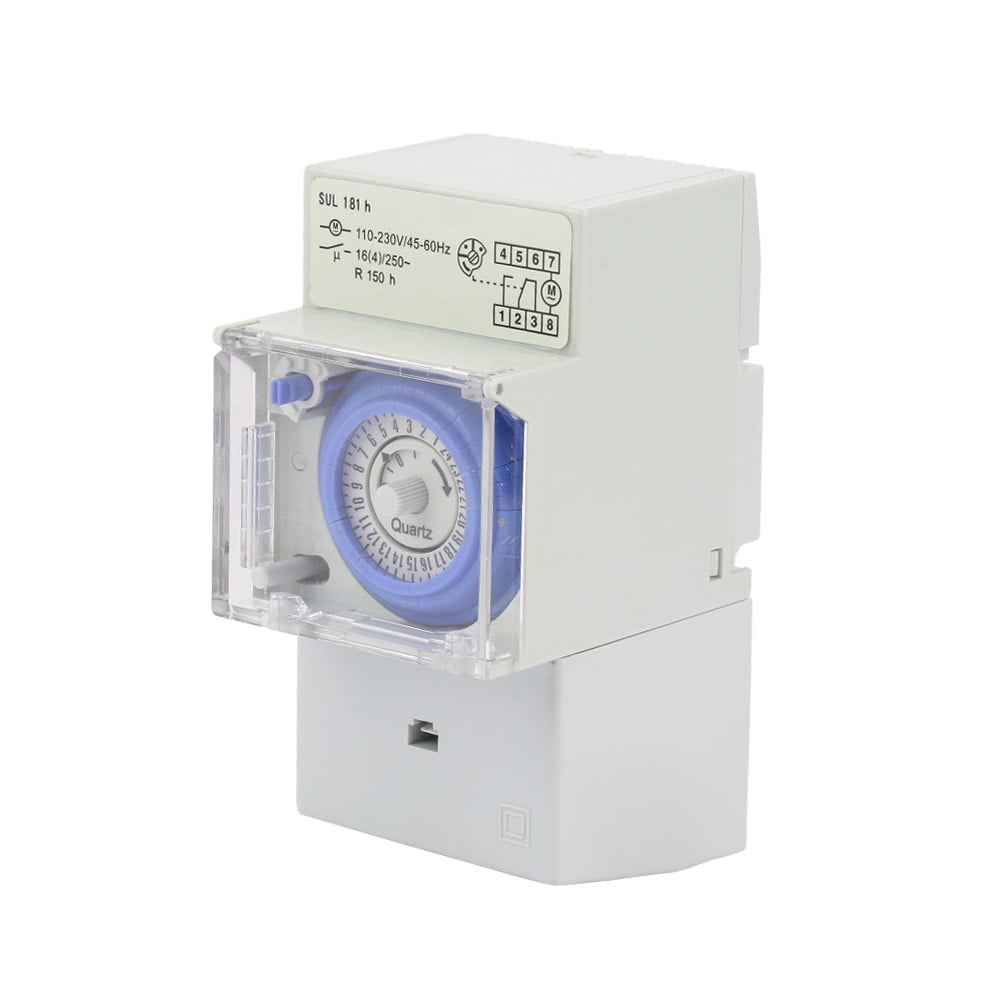 Programmable Timer, 24 Hour, 110,230V, Weekly Schedule, Save Energy, Easy DIN Rail Install