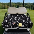 thumbnail image 2 of Yuyamidu Golf Ball Golf Cart Seat Covers with Pockets Portable Black Golf Cart Seat Towel Blanket Soft Travel Sports Golf Cart Seat Cover for Most 2-Seats Club Cars Carts Accessories, 2 of 8