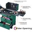 thumbnail image 3 of Byootique Rolling Makeup Train Case Cosmetic Organizer Trolley 2 Drawer Lockable, 3 of 10