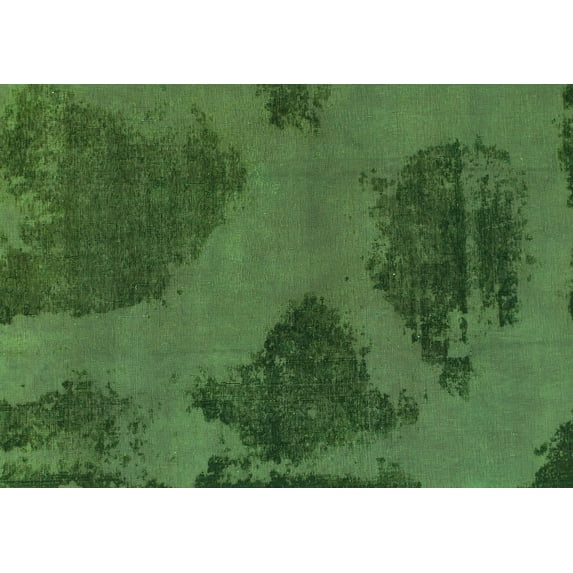 Ahgly Company Indoor Rectangle Abstract Green Modern Area Rugs, 6' x 9'