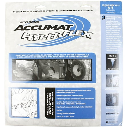 Sound Dampening Damping Door Speaker Kit Accumat Hyperflex (2) Sheet 12" x 12"