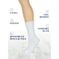 thumbnail image 2 of HUGH UGOLI Women's Cotton Crew Socks | Plain Color, Regular Fit, Soft Casual Socks for Trouser, 4 Pairs, Light Grey, Shoe Size: 9-12, 2 of 5