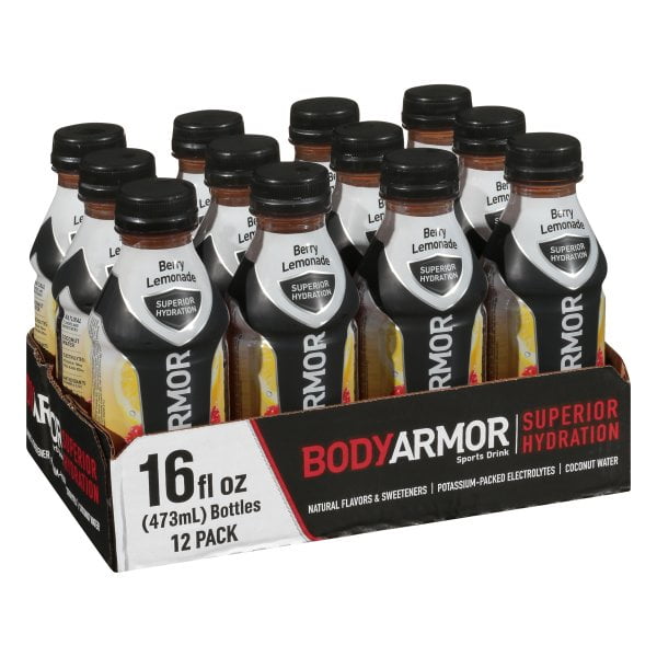 BODYARMOR Berry Lemonade Sports Drink, 16 Fl Oz, 12 Pack