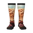 thumbnail image 1 of Balery Countryside Colorful Floral Cow Calcetines novedosos Calcetines deportivos Calcetines hasta la rodilla Calcetines de algodón Calcetines originales y geniales, 1 of 6