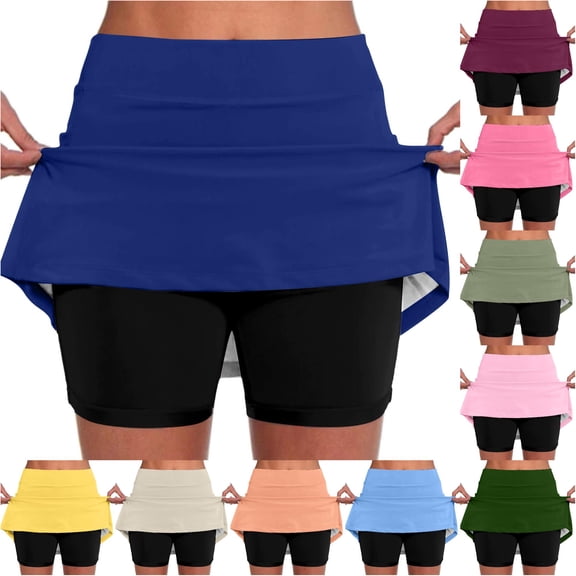 JAJAHO High Waist Golf Skirt With Pockets Skorts For Woman Athletic Tennis Skirt For Workout Running