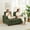 Green, variant on Modern Loveseats Fluffy Corduroy Square Armrest Loveseat,Sitting or Lying Down Sofa with Adjustable Back,Space Saving Lounge Chair for Living Room,Bedroom and Apartment,Fabric Loveseats