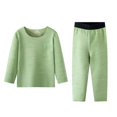 thumbnail image 1 of Pijamas de Navidad para niños, conjuntos de pijamas térmicos de lana cálida para niños, ropa de rayas para niños y niñas, Invierno, 1 of 4