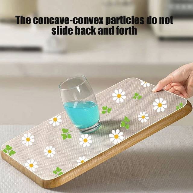 RKSTN Plastics Shelf Liner Refrigerator Liners Fridge Mats Shelf Liner Floral Pattern Drawer Liner for Kitchen Cabinets Non Adhesive Non Slip Easy Clean Liner Waterproof Mat Kitchen Gadgets