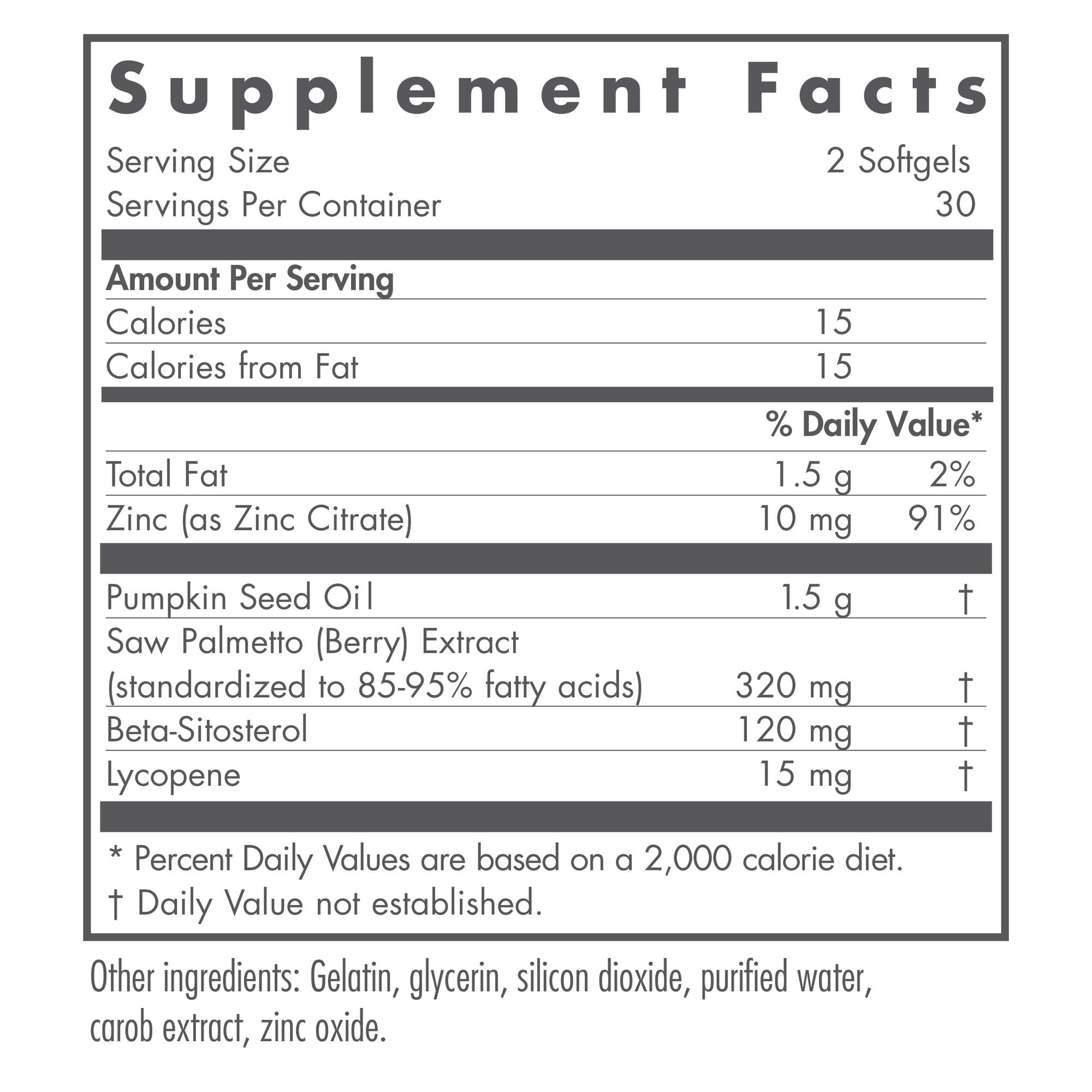 NutriCology Saw Palmetto Complex with Lyncopene - Saw Palmetto Supplement with Lycopene for Men - Prostate & Urinary Support - Hypoallergenic - 30 Servings - 60 Softgels