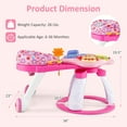 thumbnail image 5 of OLAKIDS 3 in 1 Walk Around Baby Activity Center, Baby Walker with Play Table, Wheels, Detachable Seat Cushion, 3 Adjustable Heights, Learning Toys for Boys Girls Aged 6-36 Months, 5 of 9