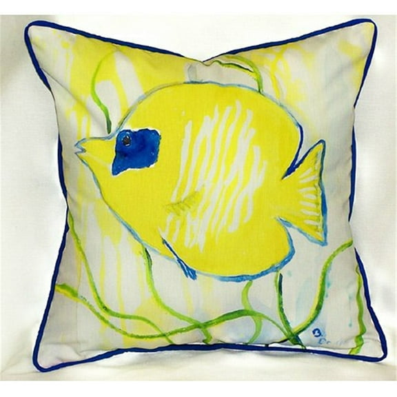 Yellow Tang Small Indoor/Outdoor Pillow 12x12