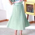 thumbnail image 3 of YUANxueke Girls Summer Maxi Skirt High Waist Boho Loose Fit Comfortable Casual Flowy Swing Pleated Outfits for Kids, 3 of 5