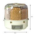 thumbnail image 3 of CNKOO Rice Storage Holder Large Capacity One Button Opening Rotating Damp-proof Anti Pest Good Sealing Division Design Grain Jar Kitchen Accessories, 3 of 12