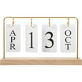 thumbnail image 1 of Wooden Desk Perpetual Calendar Planner Week Date Display Calendar Office Desktop Decor, 1 of 6