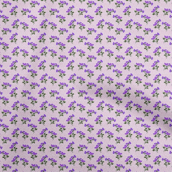 oneOone Viscose Jersey Light Pink Fabric Floral Dress Material Fabric Print Fabric By The Yard 60 Inch Wide
