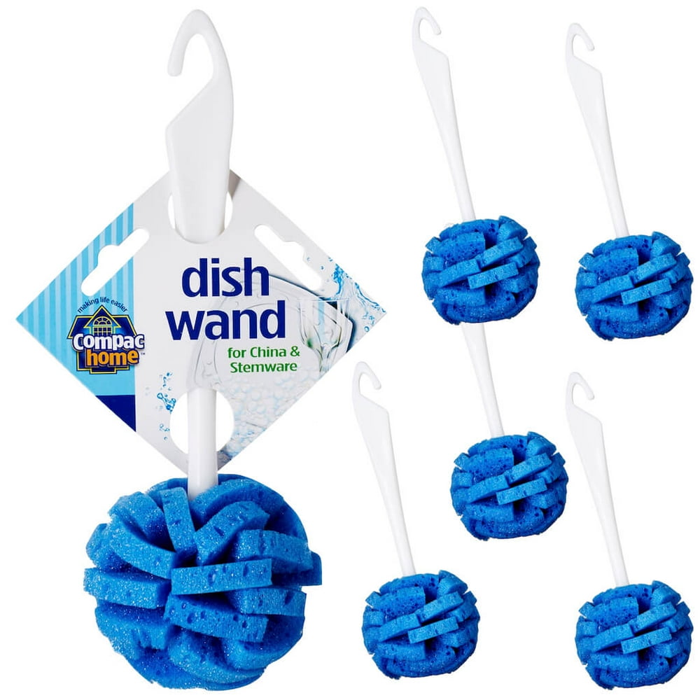 Compac Home Dish Wand China Durable Foam Sponge Petals Brush and Clean