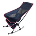 thumbnail image 3 of DYNWAVECA Rocking Camping Chair Folding Chair Mesh Back Accessories Rocker Stool Swing Chair Seat for Fishing Outdoor Activities Sports Black, 3 of 10