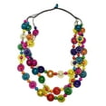 thumbnail image 1 of Collar de cuentas de madera, collar bohemio, joyería de moda, collar llamativo de disfraz Color mezclado, 1 of 9