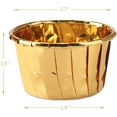 thumbnail image 2 of Gold Cupcake Cups with Lids,3.5 Oz 50pcs Disposable Foil Muffin Liners, Oven-safe Aluminum Mini Baking Cups, Ramekin Containers for Party Picnic Camping Family Gathering, 2 of 5