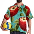 thumbnail image 4 of Fruit Men's Short Sleeve Button Down Hawaiian Shirts for Summer Beach Casual Printed Style, 4 of 6