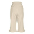 thumbnail image 6 of Atogsazn Women's Summer Wide Leg Capris High Waist Yoga Loose Cropped Pants Casual Pant with Pocket 01-Khaki XL, 6 of 9