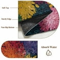 thumbnail image 6 of Area Rug for Living Room, Colorful Dahlia Non-Slip Indoor Large Carpet for Bedroom/Dining Room, Spring Flowers Modern Oil Paintings Art Washable Low-Profile Rectangle Floor Runner Rugs - 5 x 7 Ft, 6 of 7