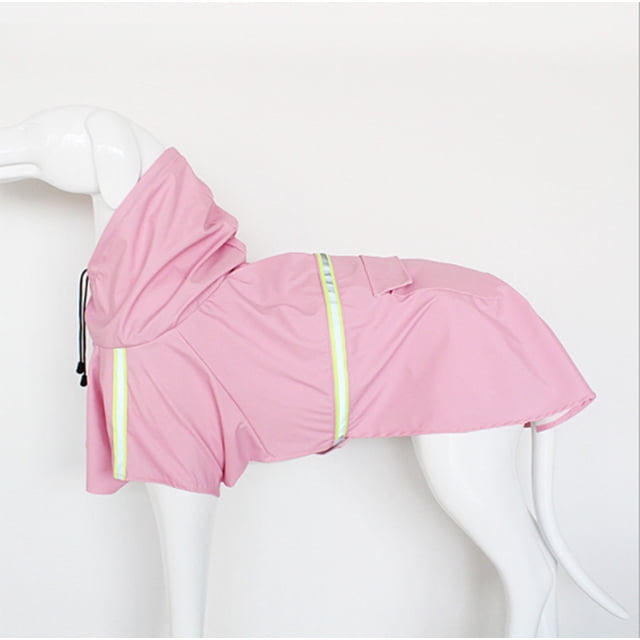 Full Body Dog Raincoat, Waterproof Dog Poncho Jacket with Adjustable Drawstring Removable Hood and Leash Hole, Lightweight Rainwear with Magic Sticker for Small Medium Large Dog