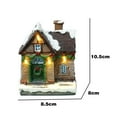 thumbnail image 3 of Escena navideña Casas de pueblo, Casas de pueblo navideñas iluminadas con LED Decoraciones navideñas de paisajes nevados Miniatura navideña, 3 of 5