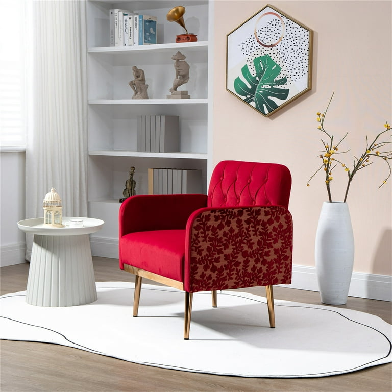 Red single sofa chair best sale