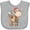 AC-Heather Grey, variant on Inktastic Christmas Molly Moose Boys or Girls Baby Bib