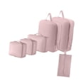 thumbnail image 4 of Luzkey Ensemble de 6 Pcs de Sacs de Rangement de Voyage Sac à Chaussures de Rangement pour Plage Randonnée Voyage Rose, 4 of 8