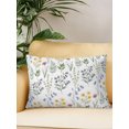 thumbnail image 1 of Outdoor Pillows Waterproof, Farmhouse Summer Floral Bedding Throw Pillows with Insert for Couch Sofa Bed, Spring Botanical Leaves 12x20 Inch Pillowcases Decorative Camping Patio Pillow Set of 1, 1 of 7