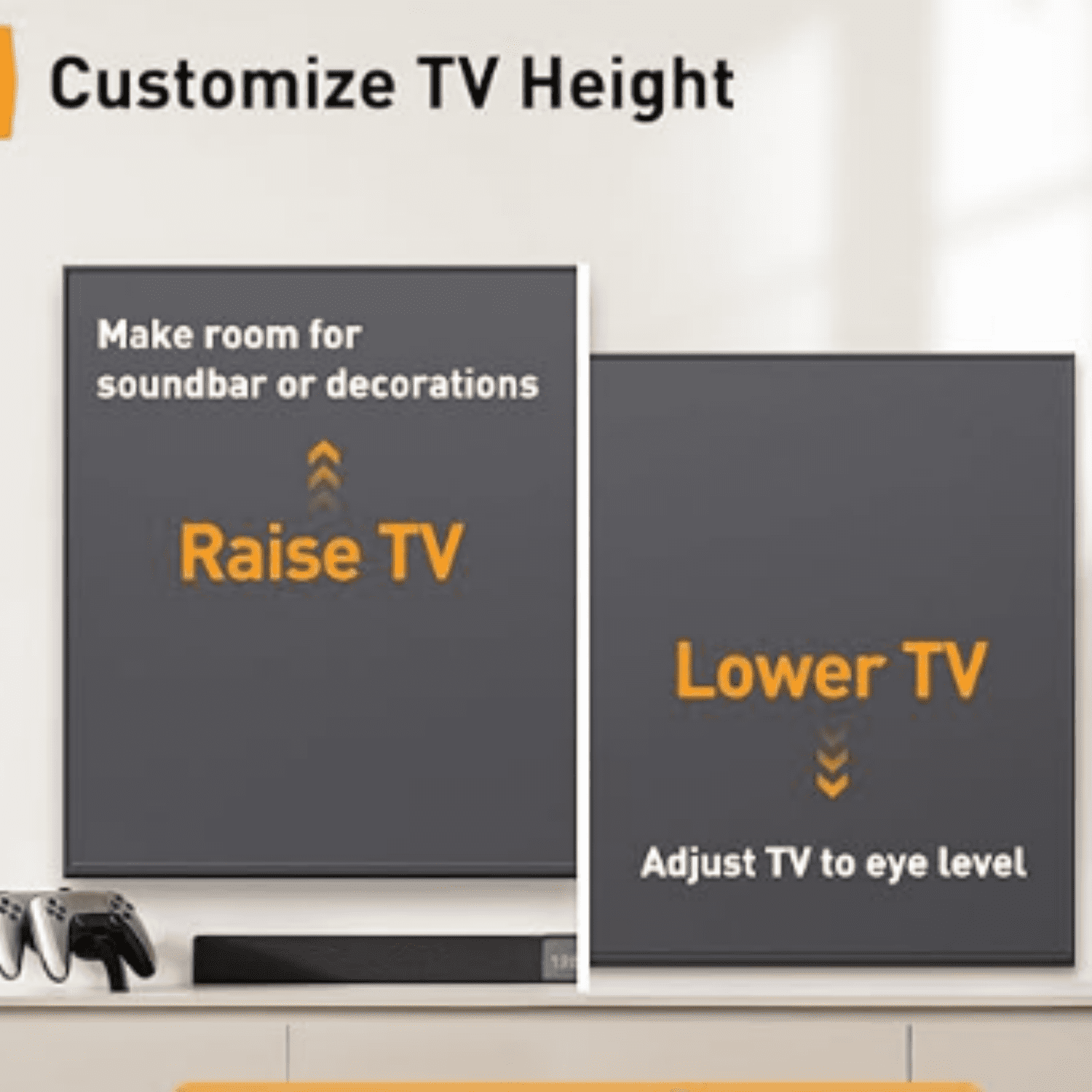 Full Motion TV Mount for 32-69 Inch TVs up to 99 lbs, Max VESA 400x400mm, Fits 16”/12” Wood Studs, Height Adjustable Pre-Assembled TV Wall Mount, Tool-Free Tilt, Swivel & Extension