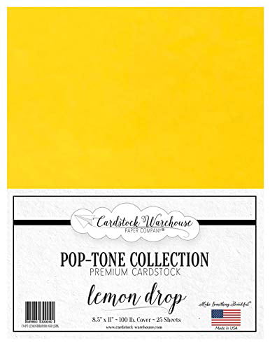 Golden Yellow Cardstock 12 x 12 inch 25 Sheets 65Lb Cover