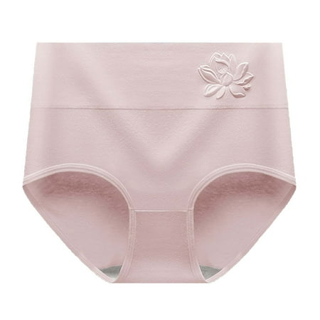 Dasayo Ladies Underwear Panties Cotton High Waist Plus Size Full Coverage Panties Underwear for Women Thong XXL