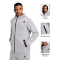 thumbnail image 2 of Reebok Men's and Big Men's Momentum Fleece Full Zip Hoodie, Sizes XS-5XL, 2 of 9