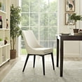 thumbnail image 2 of Modern Contemporary Urban Design Kitchen Room Dining Chair, Beige, Fabric Wood, 2 of 4
