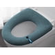 thumbnail image 1 of azul marino Protector de asiento de inodoro multicolor protección cálida Protector de asiento de inodoro grueso, suave y lavable para todos los asientos de inodoro, 1 of 4