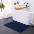 thumbnail image 3 of LuxUrux Bath Mat-Extra-Soft Plush Bath Shower Bathroom Rug,1'' Chenille Microfiber Material, Super Absorbent Shaggy Bath Rug. Machine Wash & Dry, Navy., 3 of 7