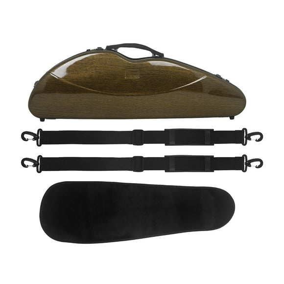 Bunblic 4/4 Violin Case Sturdy Built in Hygrometer Professional Violin Travel Case Violin Box for Players Gift Beginner Violin Lovers Brown