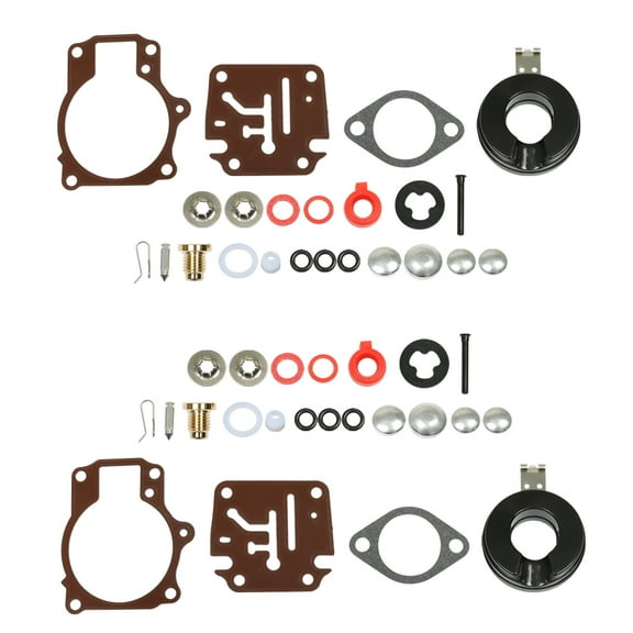 LABLT 2 Carburetor Carb Rebuild Kit W/Float for Johnson Evinrude 50 55 60 HP