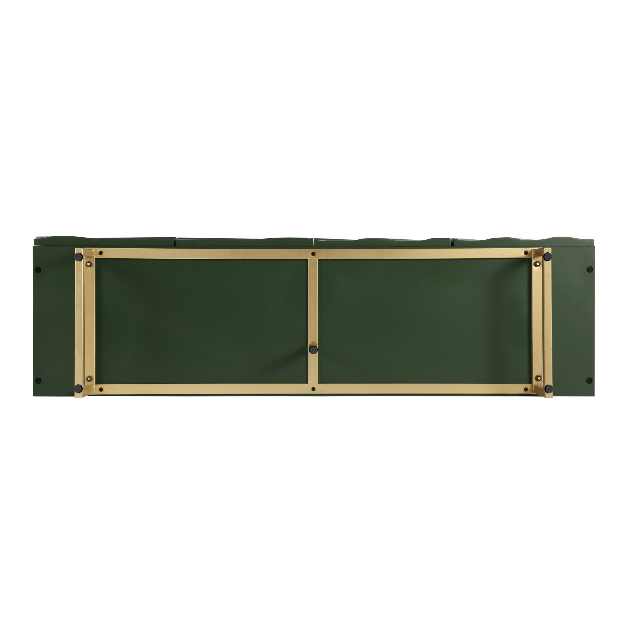 Christopher Knight Home Modern Sculptural 60" Sideboard, Ripple Doors, Adjustable Shelves, Metal Legs, Green
